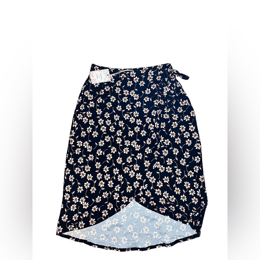 Medium length floral skirt